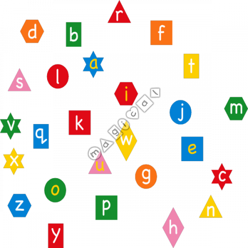 Design of playground marking/equipment - Alphabet Shapes | Nursery and Reception / School playground markings / Primary schools / Alphabet