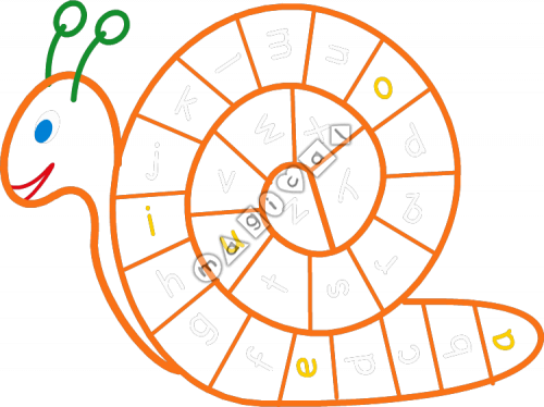 Design of playground marking/equipment - Alphabet Snail | Nursery and Reception / School playground markings / Primary schools / Alphabet