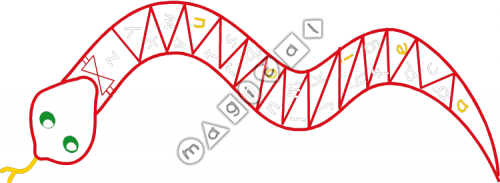 Design of playground marking/equipment - Alphabet Snake | Nursery and Reception / School playground markings / Primary schools / Alphabet