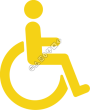 Thumbnail design of playground marking/equipment - Disabled Parking Sign - Yellow (supply only)