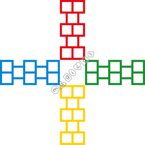 Design of playground marking/equipment - Hopscotch - Combined 4 | School playground markings / Primary schools / Hopscotch