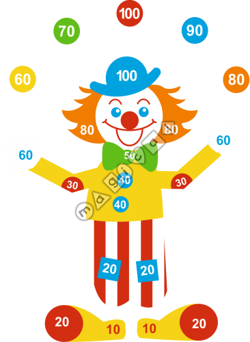 Design of playground marking/equipment - Magico the Number Clown | Nursery and Reception / School playground markings / Primary schools / Number
