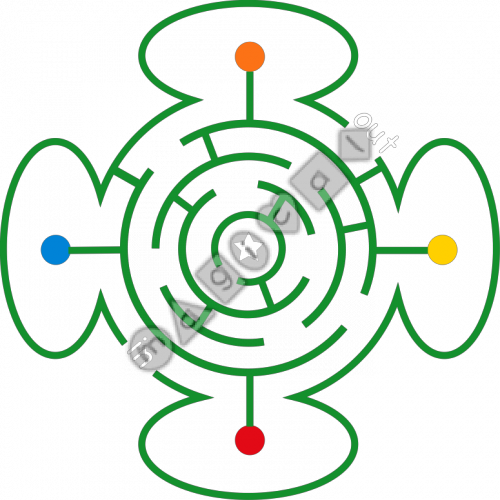 Design of playground marking/equipment - Maze - Amoeba | School playground markings / Primary schools / Skill Related