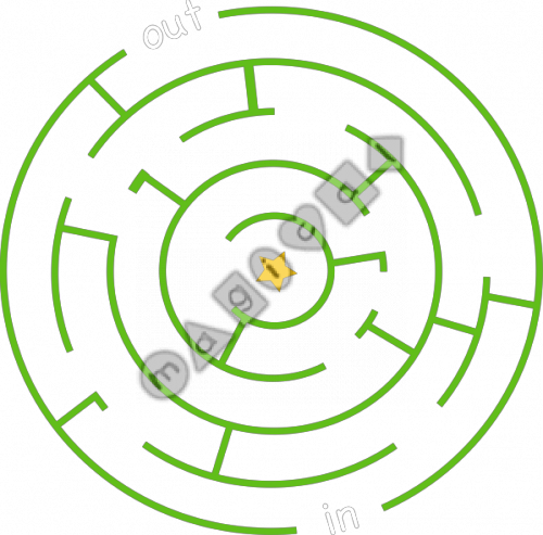 Design of playground marking/equipment - Maze - Circular | School playground markings / Primary schools / Skill Related