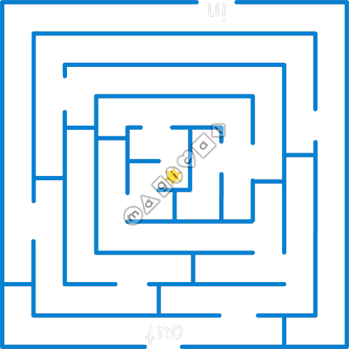 Design of playground marking/equipment - Maze - Square | School playground markings / Primary schools / Skill Related