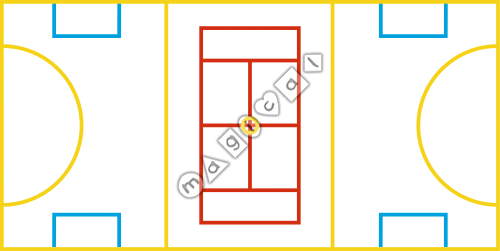 Design of playground marking/equipment - Multi Court 1 | School playground markings / Primary schools / Secondary schools and Further Education / Sports and Training