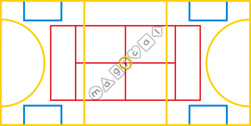 Design of playground marking/equipment - Multi Court 3 | School playground markings / Primary schools / Secondary schools and Further Education / Sports and Training