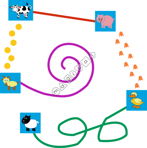 Design of playground marking/equipment - Nursery Trail - Farm | Nursery and Reception / Markings / Circuits and Activity Trails