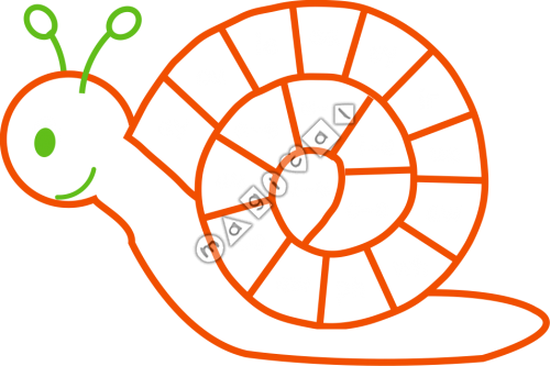 Design of playground marking/equipment - Phonic Snail Orange | Nursery and Reception / Markings / Alphabet