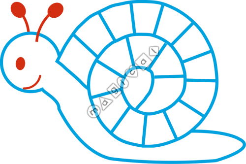 Design of playground marking/equipment - Phonic Snail Blue | Nursery and Reception / Markings / Educational