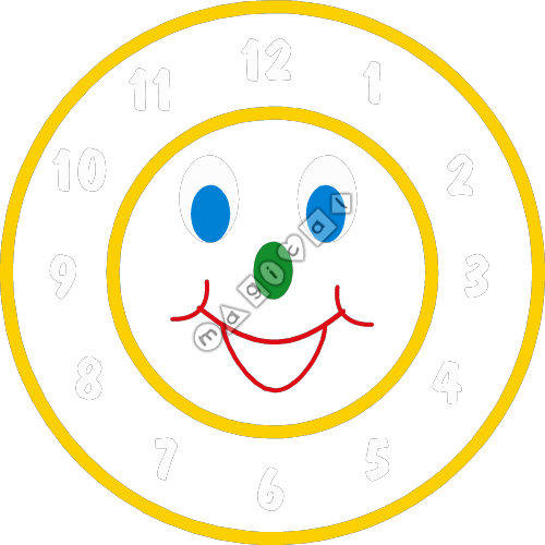 Design of playground marking/equipment - Smiley Clock Face | Nursery and Reception / School playground markings / Primary schools / Number