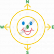 Thumbnail design of playground marking/equipment - Smiley Compass Clock