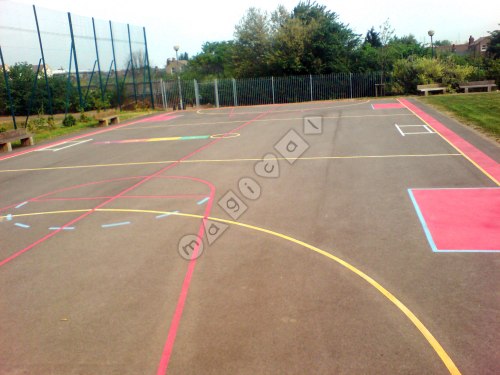 Photo of playground marking/equipment - 24m Red Line (for centre of court) | School playground markings / Primary schools / Secondary schools and Further Education