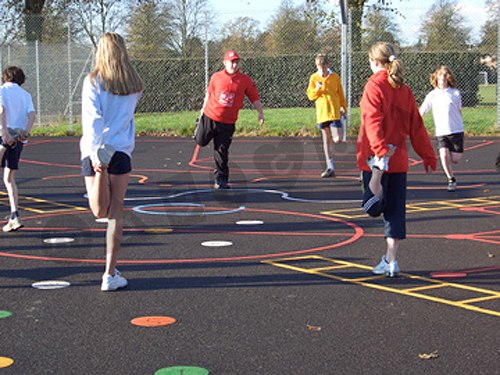 Photo of playground marking/equipment - Action Zone - Secondary | School playground markings / Secondary schools and Further Education / Sports and Training