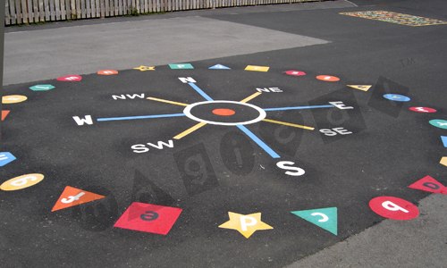 Photo of playground marking/equipment - Alpha Compass | Nursery and Reception / School playground markings / Primary schools / Alphabet