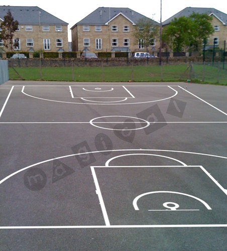 Photo of playground marking/equipment - Basketball Court 1 | School playground markings / Primary schools / Secondary schools and Further Education / Sports and Training