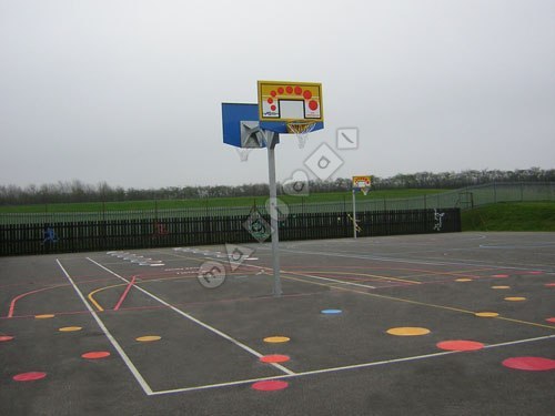 Photo of playground marking/equipment - Basketball Skillspots | School playground markings / Primary schools / Secondary schools and Further Education / Sports and Training