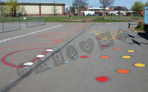 Photo of playground marking/equipment - Basketball Skillzone | School playground markings / Primary schools / Secondary schools and Further Education / Sports and Training
