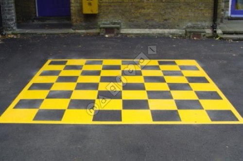 Photo of playground marking/equipment - Chessboard - Yellow Squares Only | School playground markings / Primary schools / Secondary schools and Further Education