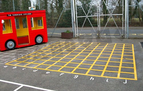 Photo of playground marking/equipment - Co-ordinates Grid - Empty 100 Square | School playground markings / Primary schools / Secondary schools and Further Education / Grids