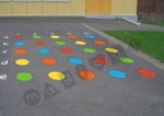 Co-ordinates Grid - Solid Circles playground marking/equipment photo - Markings, Primary, Grids