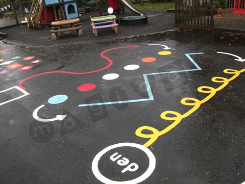 Photo of playground marking/equipment - Colour Fun Run | Nursery and Reception / School playground markings / Primary schools / Circuits and Activity Trails