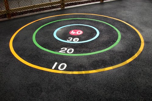 Photo of playground marking/equipment - Concentric Circles mtr 30cm Spot | School playground markings / Primary schools / Secondary schools and Further Education