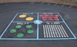 Counting Coins - 4 Box playground marking/equipment photo - Markings, Primary, Educational