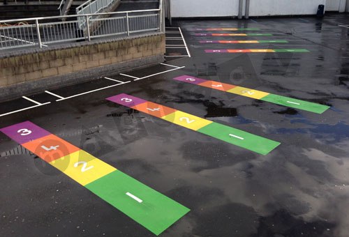 Photo of playground marking/equipment - Cricket Crease - Single | School playground markings / Primary schools / Secondary schools and Further Education / Sports and Training