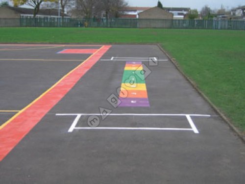 Photo of playground marking/equipment - Cricket Crease - Double | School playground markings / Primary schools / Secondary schools and Further Education / Sports and Training