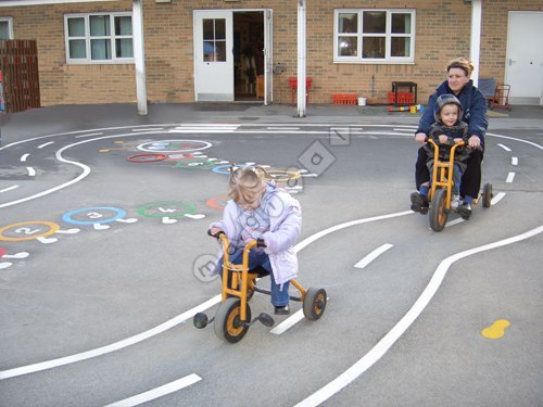 Photo of playground marking/equipment - Cycle Track - Nursery | Nursery and Reception / School playground markings / Primary schools / Circuits and Activity Trails