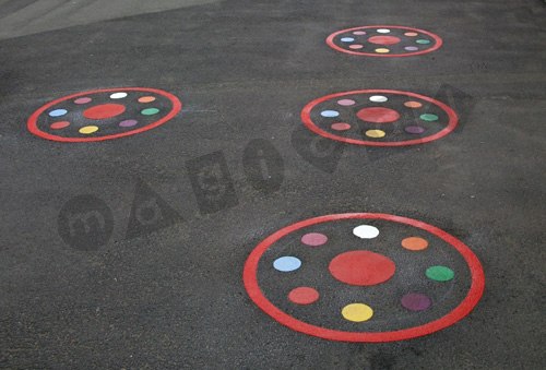 Photo of playground marking/equipment - Dance Circles set of 4 | School playground markings / Music and Performing Arts / Primary schools