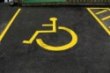 Thumbnail photo of playground marking/equipment - Disabled Parking Sign - Yellow (supply only)