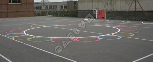 Photo of playground marking/equipment - Drill Circle | School playground markings / Primary schools / Secondary schools and Further Education / Sports and Training