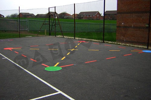 Photo of playground marking/equipment - Drill Square | School playground markings / Primary schools / Secondary schools and Further Education / Sports and Training