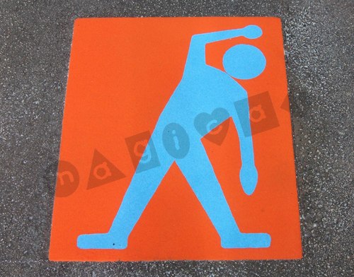 Photo of playground marking/equipment - Fitness Mats - set of 8 with 'start' & 'end" | School playground markings / Primary schools / Secondary schools and Further Education / Sports and Training