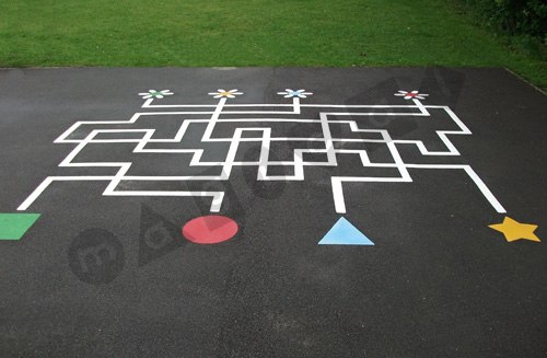 Photo of playground marking/equipment - Flower Tangle - KS1 | School playground markings / Primary schools / Skill Related