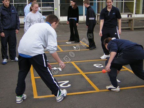 Photo of playground marking/equipment - Four Square Game 2 | School playground markings / Primary schools / Grids