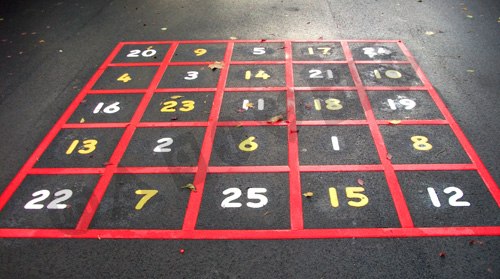 Photo of playground marking/equipment - Grid 1-25 Random | Nursery and Reception / Primary schools / Grids