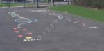 Happy Exercise Trail playground marking/equipment photo - Nursery and Reception, Markings, Primary, Circuits and Activity Trails