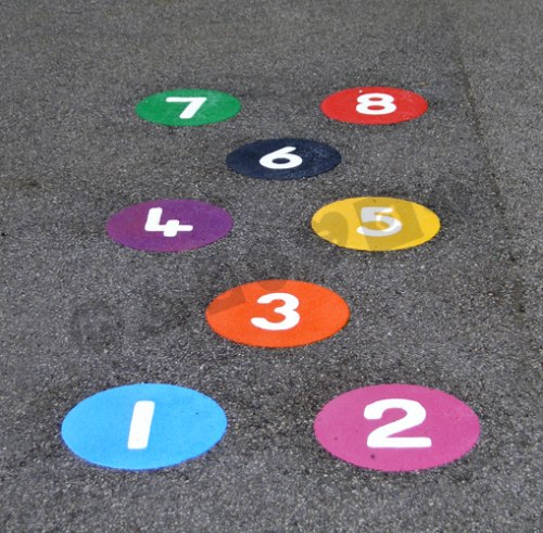 Photo of playground marking/equipment - Hop spots - Set of 8 x 30cm | Nursery and Reception / School playground markings / Primary schools