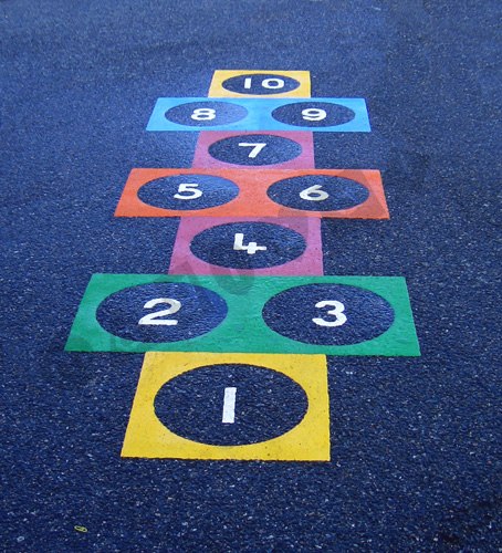 Photo of playground marking/equipment - Hopscotch 1-10MC | School playground markings / Primary schools / Number