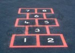 Hopscotch 1 - 8 S playground marking/equipment photo - Nursery and Reception, Markings, Primary, Hopscotch, Activity, Exercise Related