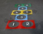 Hopscotch 1-8MC playground marking/equipment photo - Markings, Primary, Number