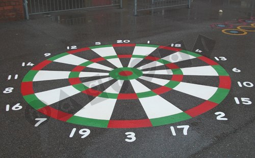 Photo of playground marking/equipment - Dartboard | School playground markings / Primary schools / Number