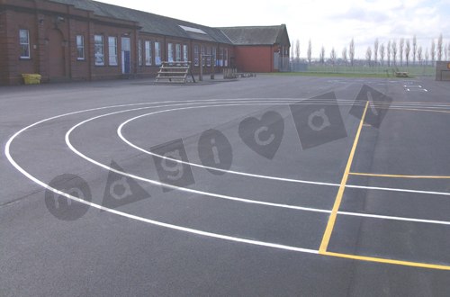 Photo of playground marking/equipment - J Track Long 2 Lane N1 | Primary schools / PE Related