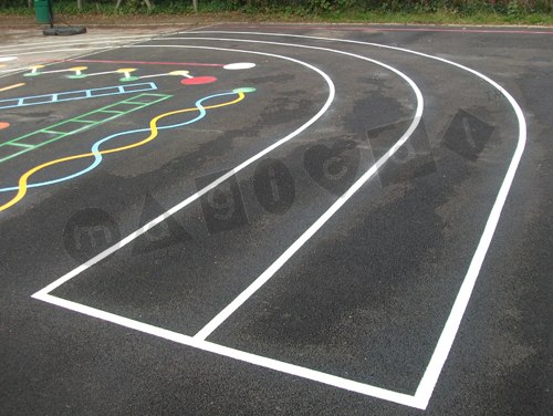 Photo of playground marking/equipment - J Track Standalone 2 Lane | Primary schools / PE Related