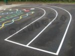 J Track Standalone 2 Lane playground marking/equipment photo - Primary, PE Related