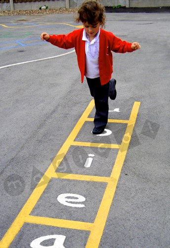 Photo of playground marking/equipment - Ladder - Vowels | Nursery and Reception / School playground markings / Primary schools / Alphabet