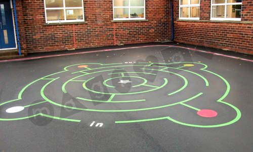 Photo of playground marking/equipment - Maze - Amoeba | School playground markings / Primary schools / Skill Related